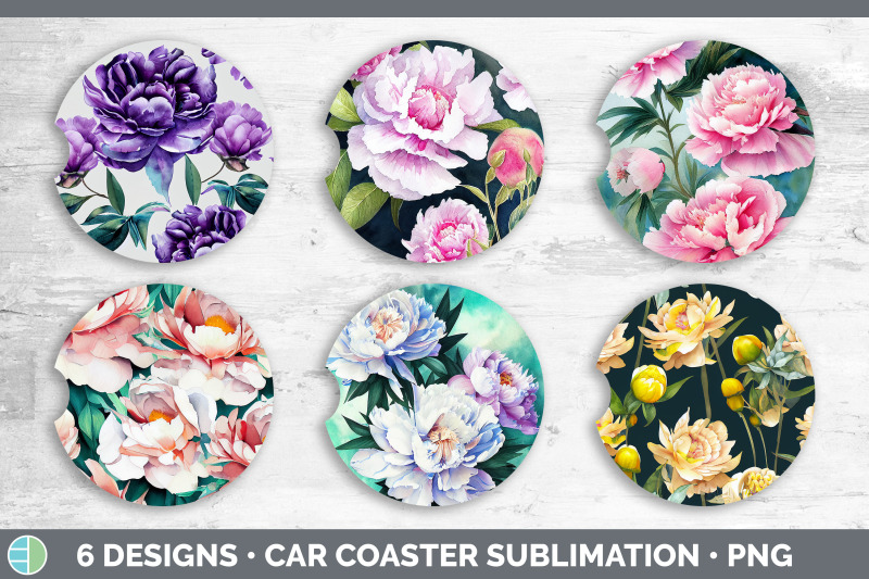 peonies-car-coaster-sublimation-designs-bundle