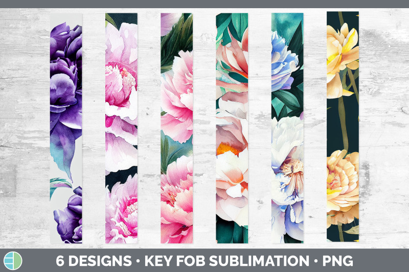 peonies-key-fob-wristlet-sublimation