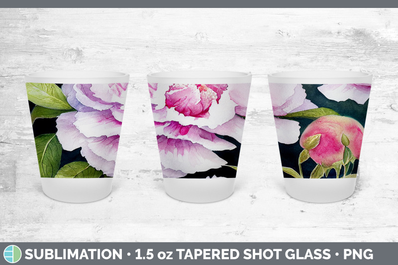 peonies-shot-glass-sublimation-shot-glass-1-5oz-tapered