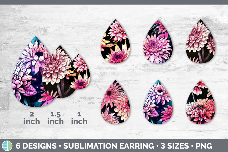 chrysanthemums-teardrop-earring-sublimation-designs-bundle