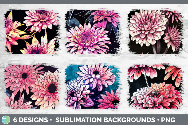 chrysanthemums-distressed-sublimation-background-panel