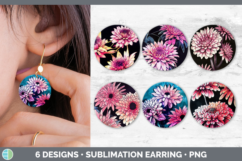 chrysanthemums-round-earring-sublimation-designs-bundle