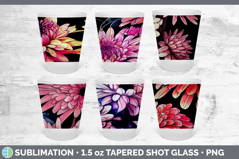 chrysanthemums-shot-glass-sublimation-shot-glass-1-5oz-tapered