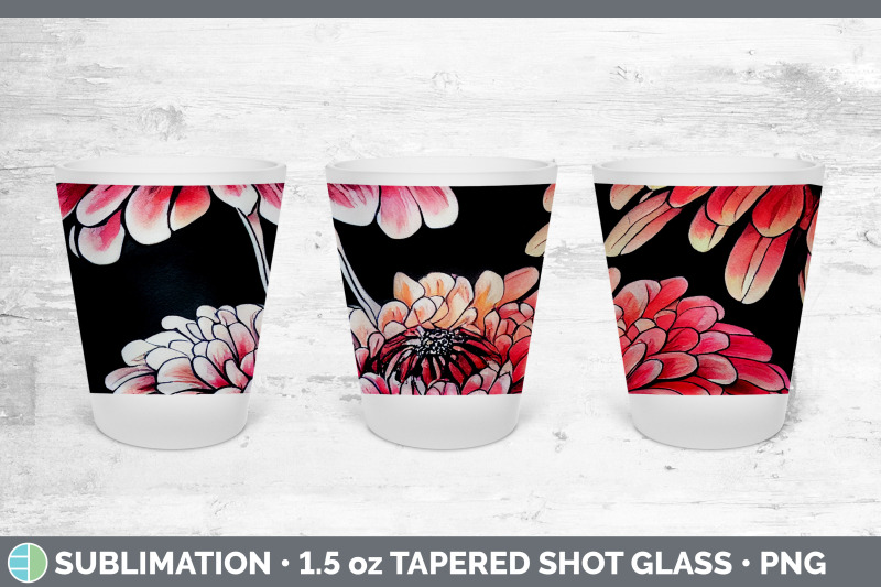 chrysanthemums-shot-glass-sublimation-shot-glass-1-5oz-tapered