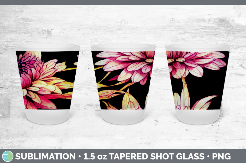 chrysanthemums-shot-glass-sublimation-shot-glass-1-5oz-tapered