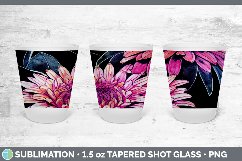 chrysanthemums-shot-glass-sublimation-shot-glass-1-5oz-tapered