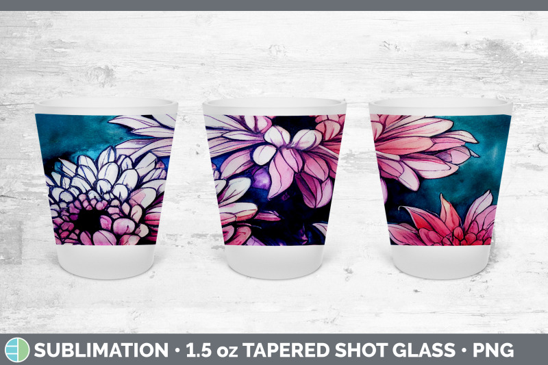 chrysanthemums-shot-glass-sublimation-shot-glass-1-5oz-tapered