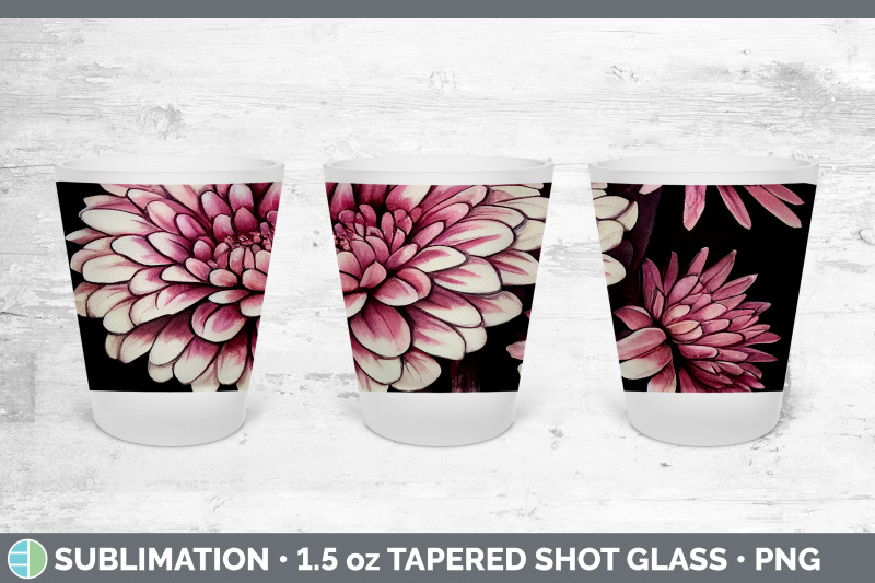 chrysanthemums-shot-glass-sublimation-shot-glass-1-5oz-tapered