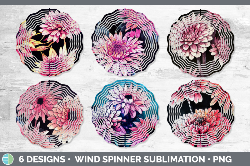 chrysanthemums-wind-spinner-sublimation-designs-bundle