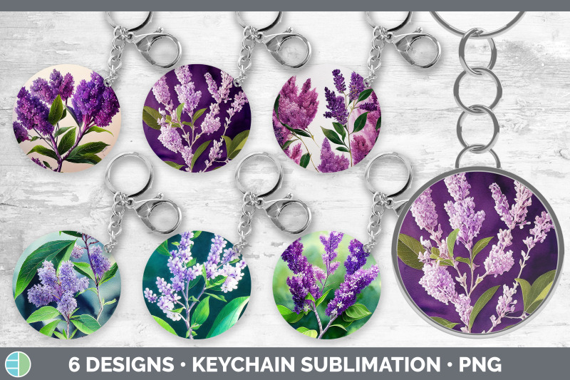 lilacs-keychain-bundle-keyring-sublimation-designs