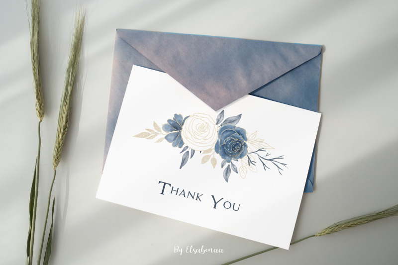 blue-watercolor-floral-with-gold-glitter