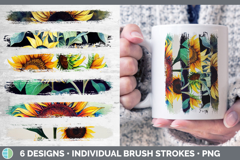 sunflowers-brush-strokes-png-sublimation-designs