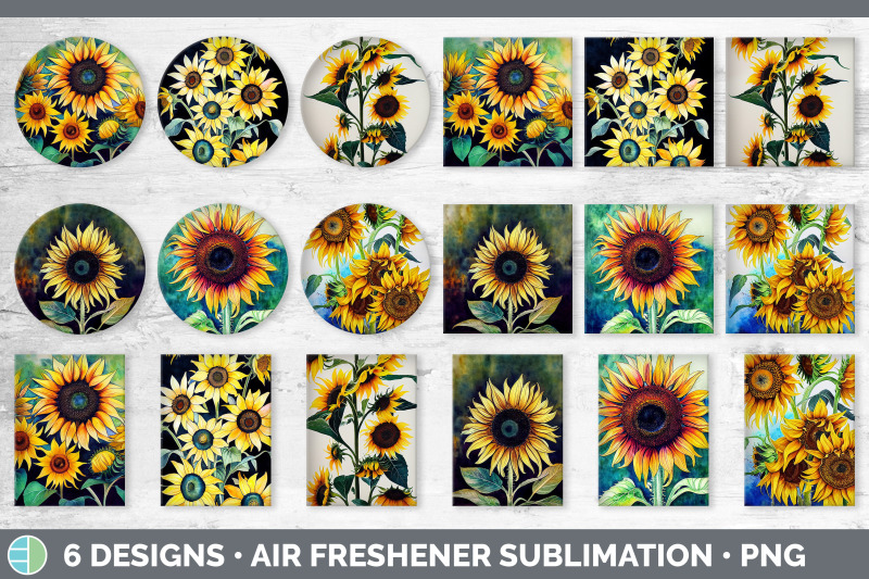 sunflowers-air-freshener-sublimation-designs-bundle