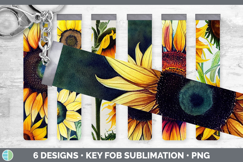 sunflowers-key-fob-wristlet-sublimation