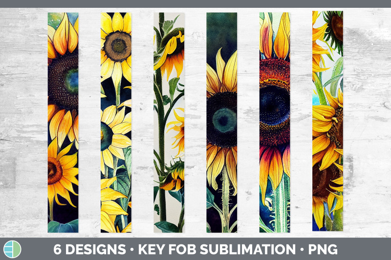 sunflowers-key-fob-wristlet-sublimation