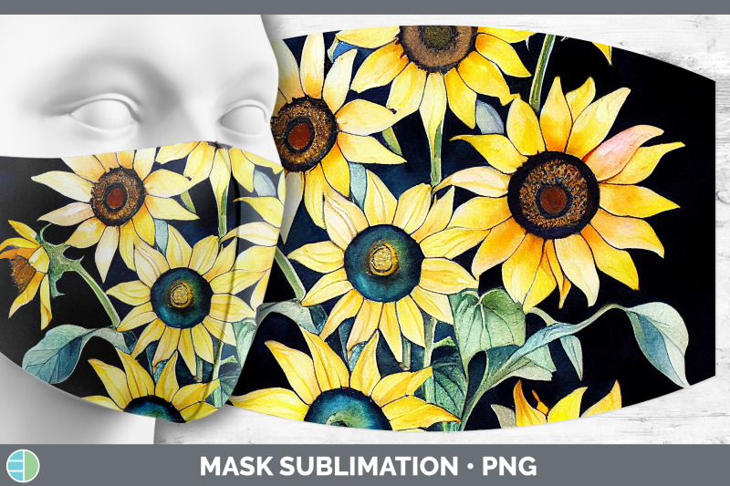 sunflowers-mask-sublimation-bundle-face-mask-designs