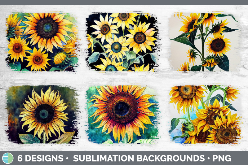 sunflowers-distressed-sublimation-background-panel