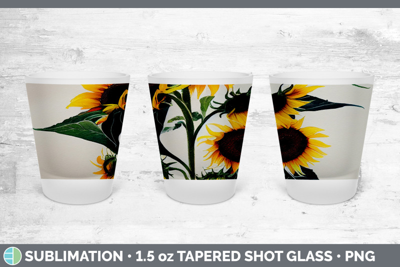 sunflowers-shot-glass-sublimation-shot-glass-1-5oz-tapered