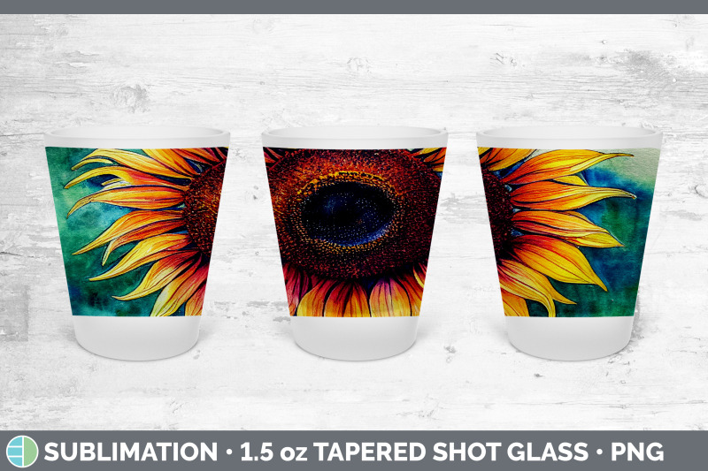 sunflowers-shot-glass-sublimation-shot-glass-1-5oz-tapered