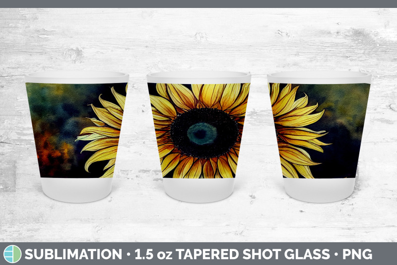 sunflowers-shot-glass-sublimation-shot-glass-1-5oz-tapered