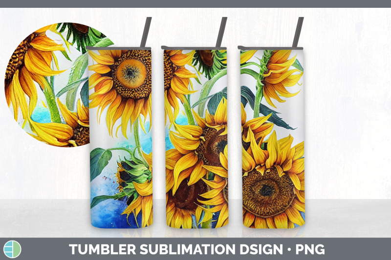 sunflowers-tumbler-sublimation-bundle