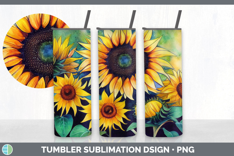 sunflowers-tumbler-sublimation-bundle