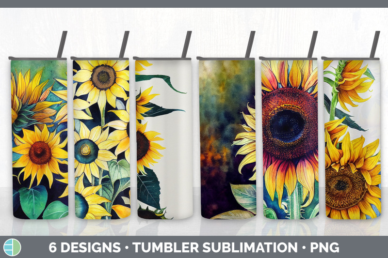 sunflowers-tumbler-sublimation-bundle