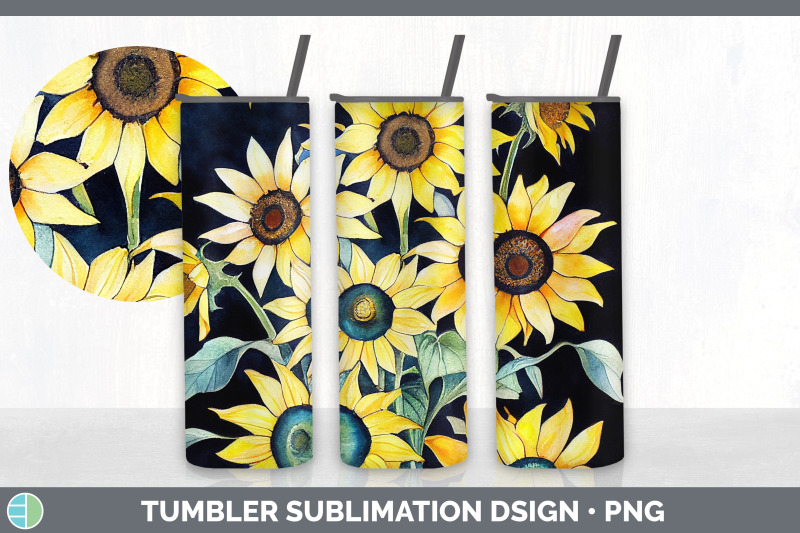 sunflowers-tumbler-sublimation-bundle