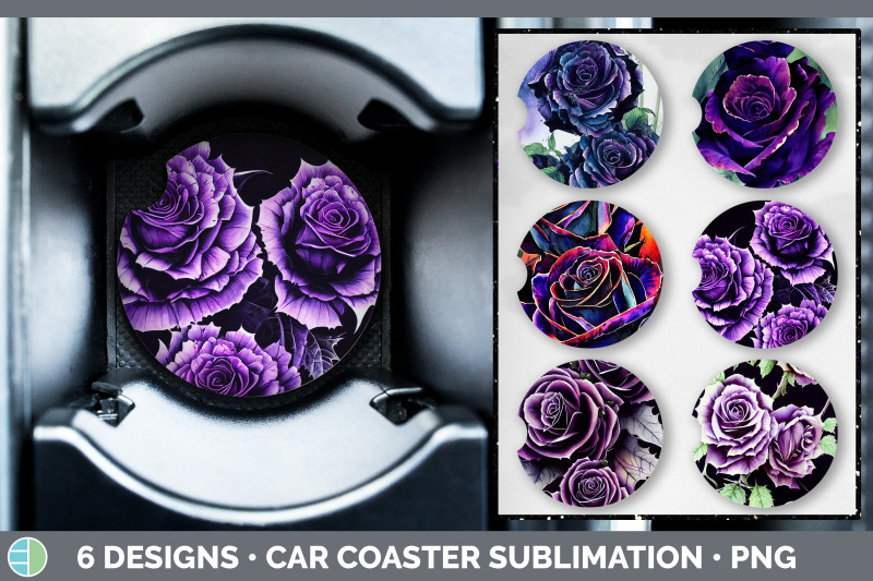 purple-roses-car-coaster-sublimation-designs-bundle