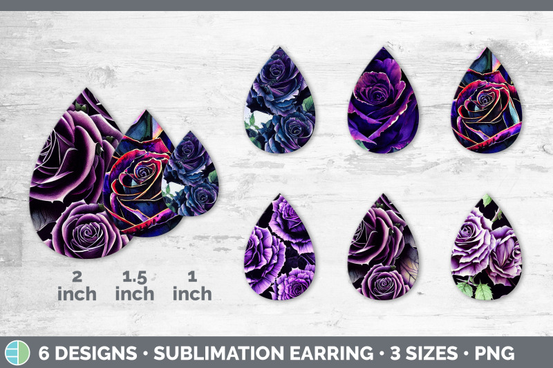 purple-roses-teardrop-earring-sublimation-designs-bundle