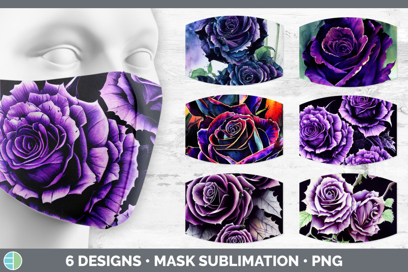 purple-roses-mask-sublimation-bundle-face-mask-designs