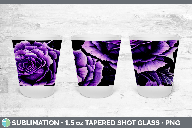 purple-roses-shot-glass-sublimation-shot-glass-1-5oz-tapered