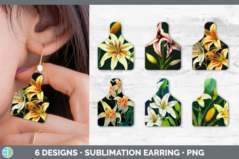 lilies-cow-tag-earring-sublimation-cattle-ear-tag