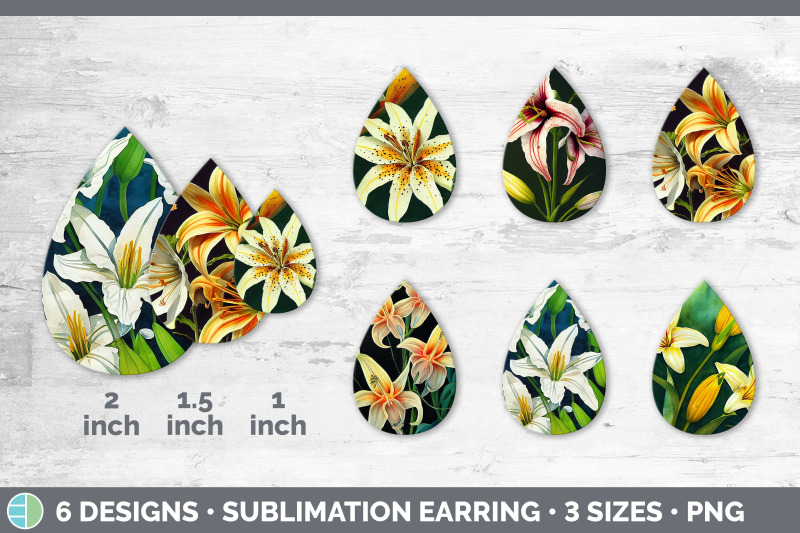 lilies-teardrop-earring-sublimation-designs-bundle