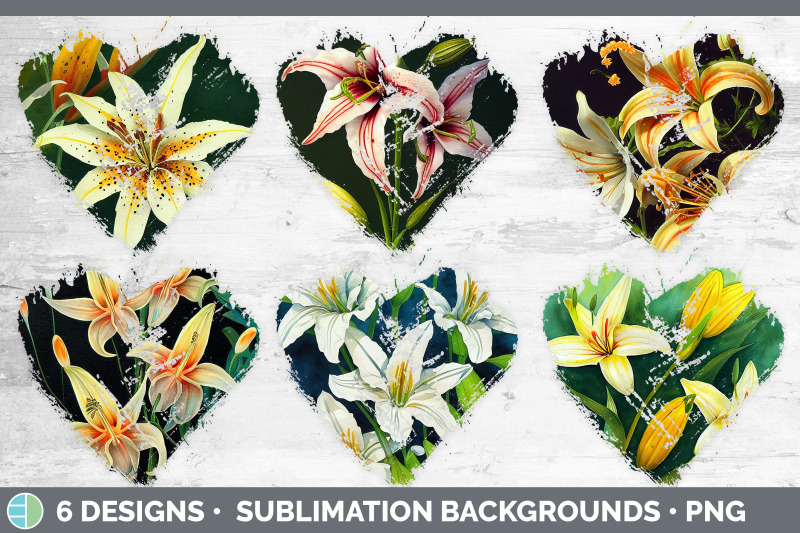 lilies-heart-distressed-clipart