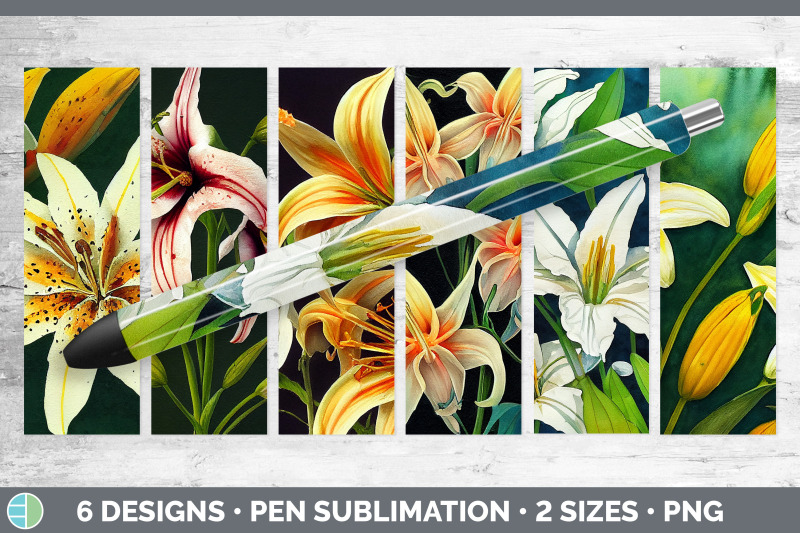 lilies-pen-wraps-epoxy-sublimation-bundle