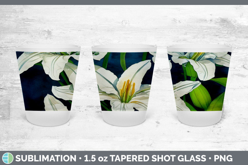 lilies-shot-glass-sublimation-shot-glass-1-5oz-tapered