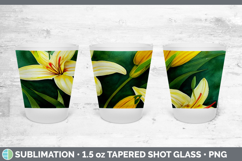 lilies-shot-glass-sublimation-shot-glass-1-5oz-tapered