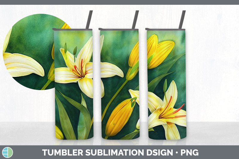 lilies-tumbler-sublimation-bundle