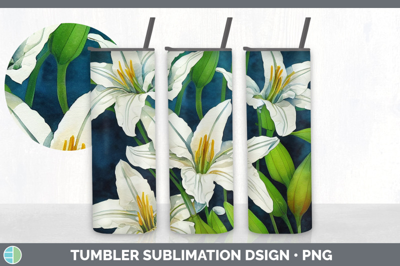 lilies-tumbler-sublimation-bundle