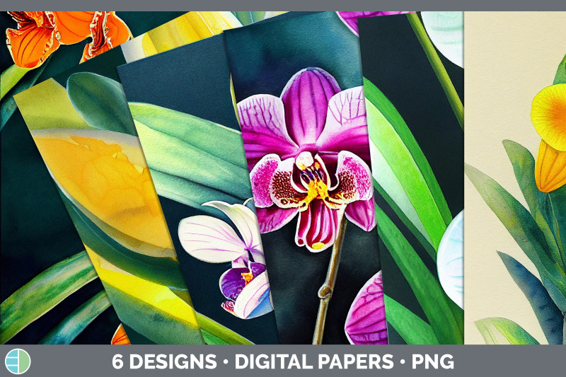 orchids-backgrounds-digital-scrapbook-papers