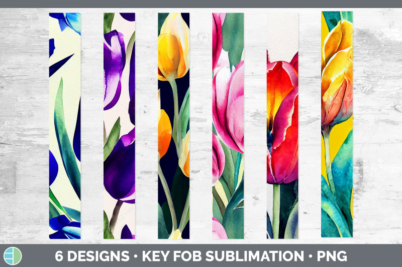 tulips-key-fob-wristlet-sublimation