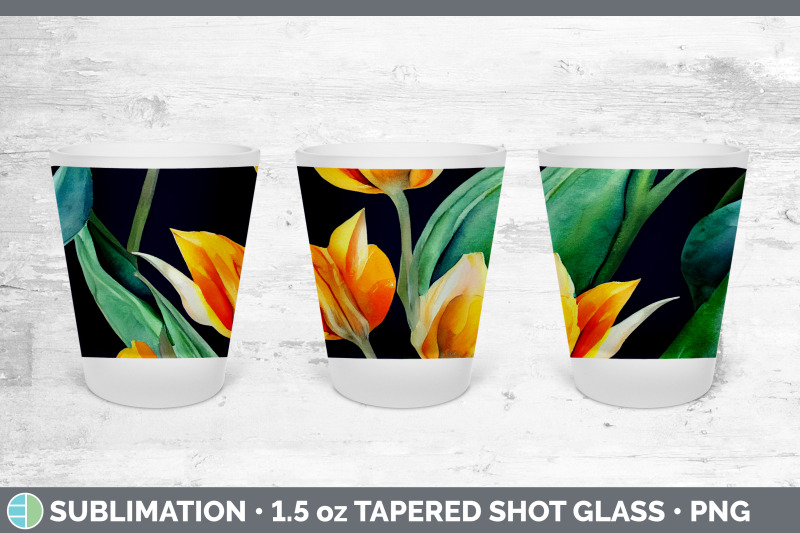 tulips-shot-glass-sublimation-shot-glass-1-5oz-tapered