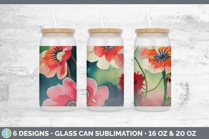 anemones-glass-can-sublimation-beer-mason-jar