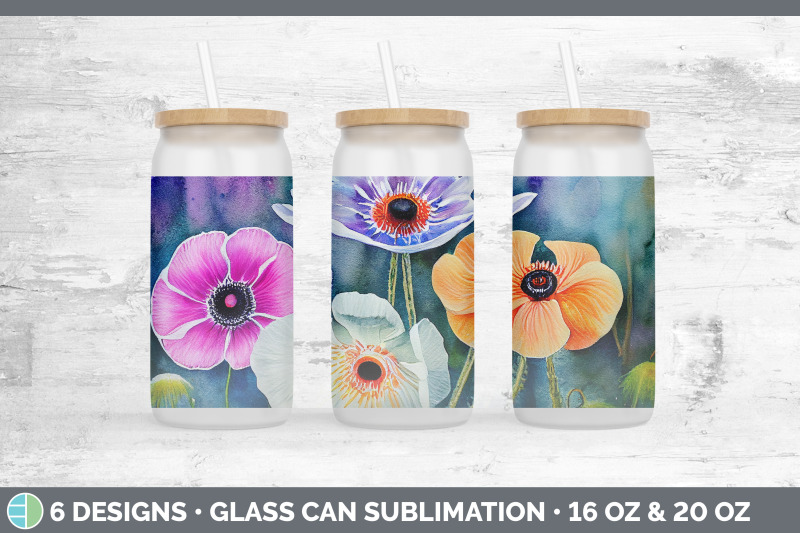 anemones-glass-can-sublimation-beer-mason-jar