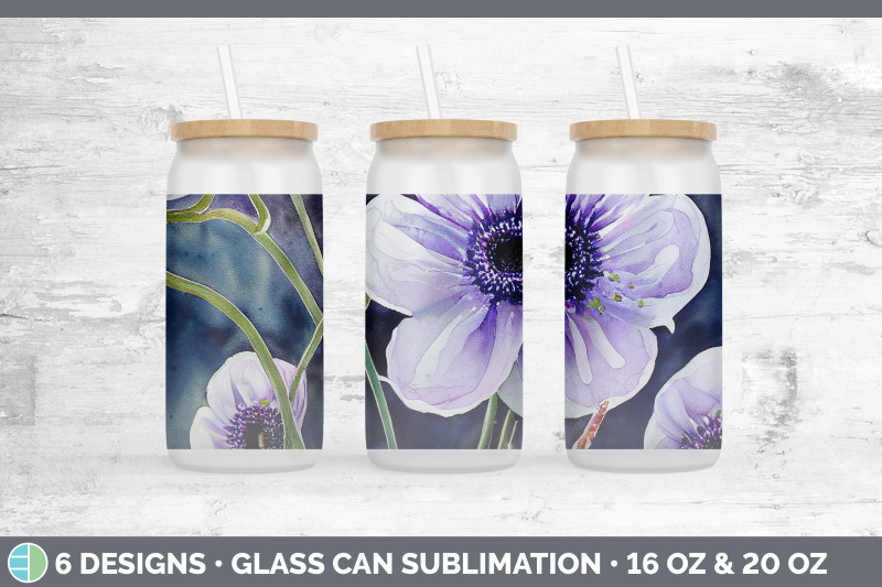 anemones-glass-can-sublimation-beer-mason-jar