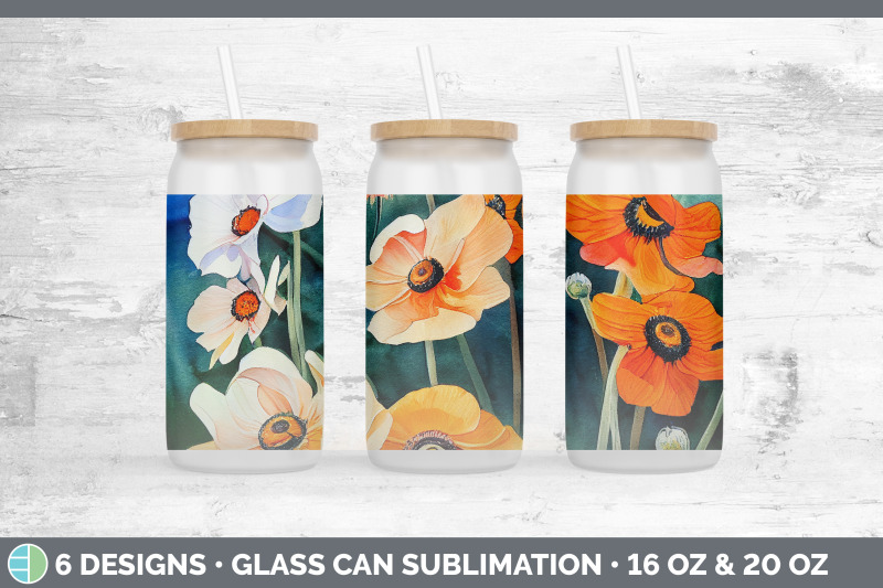 anemones-glass-can-sublimation-beer-mason-jar