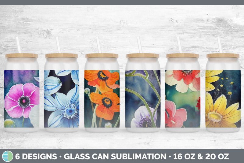 anemones-glass-can-sublimation-beer-mason-jar