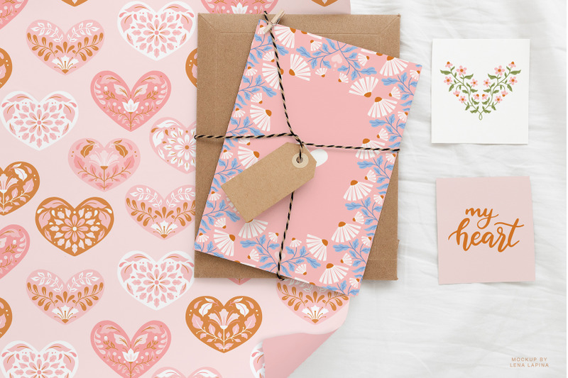 hearts-amp-flowers-patterns-elements