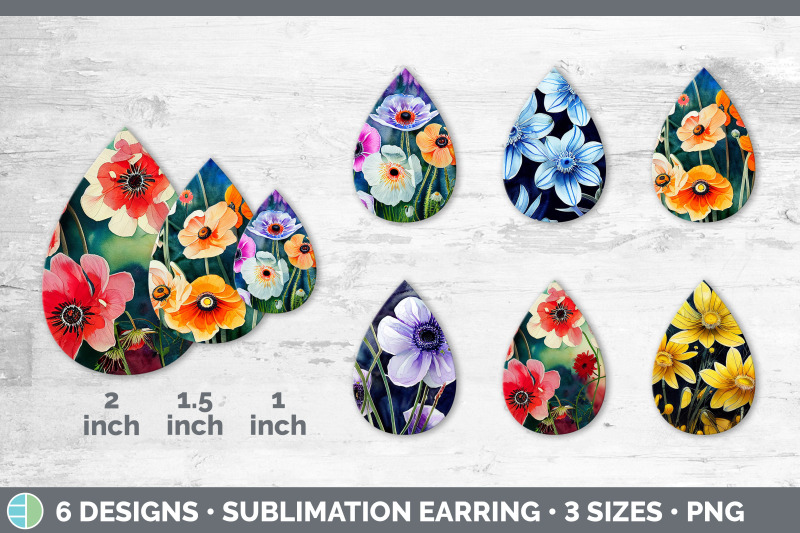 anemones-teardrop-earring-sublimation-designs-bundle